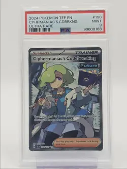 CIPHERMANIAC'S CODEBREAKING 2024 POKEMON TEMPORAL ULTRA RARE X 198 PSA 9 Q0004 - Image 1