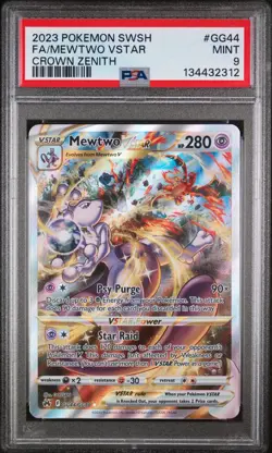 2023 Pokemon Sword And Shield Crown Zenith Mewtwo VSTAR Fa PSA 9 #GG44 - Image 1