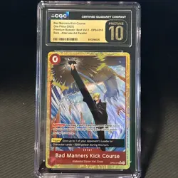Bad Manners Kick Course (OP04-016 ALT ART) One Piece PRB02 CGC PRISTINE 10 - Image 1