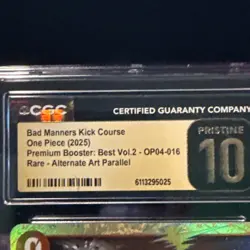 Bad Manners Kick Course (OP04-016 ALT ART) One Piece PRB02 CGC PRISTINE 10 - Image 3