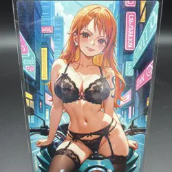 Nami One Piece Anime Waifu Card Doujin ACG Goddess Holo - Image 1