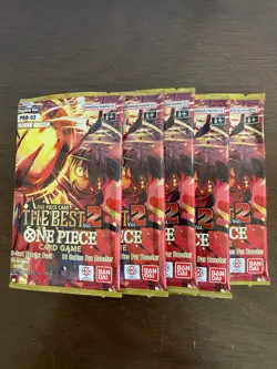 One Piece The Best Vol. 2 PRB-02 Five 5 Premium Booster Packs Lot English A - Image 1