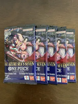 One Piece The Azure Sea’s Seven OP-14 & EB-04 Five 5 Booster Packs Lot English A - Image 1