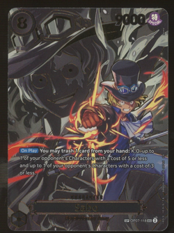 2025 ONE PIECE OP13-CARRYING ON HIS WILL SPECIAL ALTERNATE ART #118 SABO - Image 1