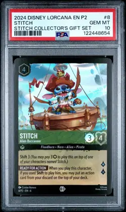 2024 Disney Lorcana en p2 stitch stitch collectors gift set PSA 10 - Image 1