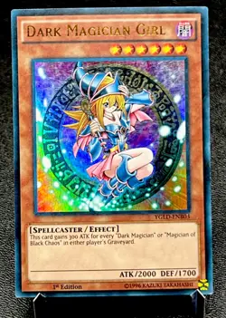Dark Magician Girl YGLD-ENB03 MP Ultra Rare 1st Edition Yugioh Card! - Image 1