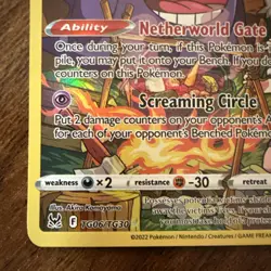 Gengar TG06/TG30 Lost Origin Trainer Gallery 2022 Pokemon TCG Card - Image 5