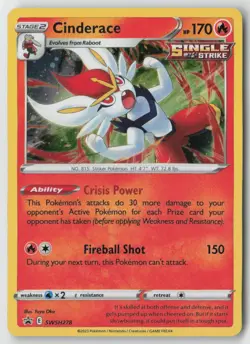 Cinderace SWSH278 - SWSH: Sword & Shield Promo Cards Holo - PTCG - LP - Image 1