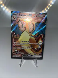 Pokemon TCG Charizard EX Full Art Scarlet & Violet Holo Card 183/165 Ultra Rare - Image 3