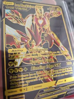 Iron Man & Scizor GX Black Foil Fan Art Vinyl Collector Pokemon Card 47/100 - Image 5