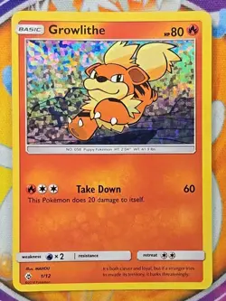 🔥Growlithe 1/12 Holographic Pokemon Card McDonalds Promo Holo 2018👍📈 - Image 1