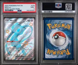 Mew EX Paldean Fates Shiny Ultra Rare Holo Card PSA 9 Pokemon - Image 3