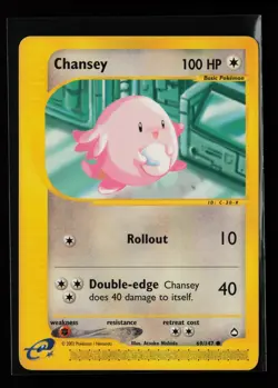 Chansey 69/147 Common Aquapolis Pokemon Card - Image 1