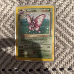 Pokemon TCG Venomoth Holo Unlimited Rare Card 13/64 Jungle Holo - Image 1