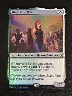 MTG Universes Beyond: Spider-man Mary Jane Watson Foil 0134 NM Rare - Image 1
