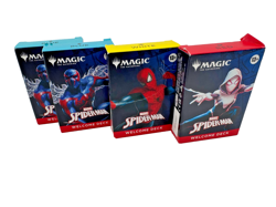 Lot of (4) Magic The Gathering Spider-Man Welcome Decks Red Whie (2) Blue - Image 1