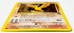 1999 Pokemon Fossil 12/62 Moltres Unlimited Holo Rare NM “Holo Bleed” - Image 5