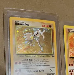 HITMONLEE - Holo 7/62 + Non-Holo 22/62 - Fossil 1998 Pokemon * EX / Near MINT - Image 3