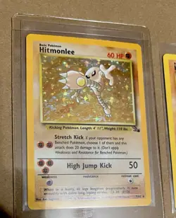 HITMONLEE - Holo 7/62 + Non-Holo 22/62 - Fossil 1998 Pokemon * EX / Near MINT - Image 4