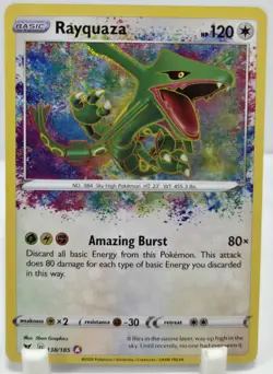 Pokemon SWSH04: Vivid Voltage Rayquaza Amazing Rare 138/185 NM/M Unplayed - Image 1