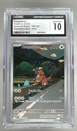 6080595003 Kangaskhan 2025 Pokemon Destined Rivals #204 Holo CGC 10 - Image 1