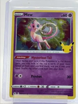 MEW 2021 POKEMON CELEBRATIONS CLASSIC COLLECTION RARE HOLO 011/025 Q4647 - Image 1
