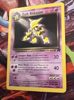 Pokemon Dark Alakazam TCG Non-holo 18/82 Team Rocket Rare HP - Image 2