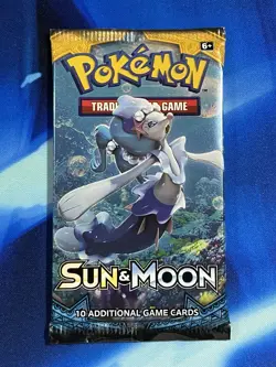 Pokemon 2017 Sun & Moon Base Booster Pack Complete Artset 5 Pack Lot Nm M - Image 2