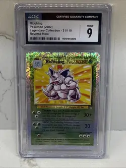 2002 Pokemon Legendary Collection Rare Reverse Holo Nidoking 31/110 CGC 9 - Image 1
