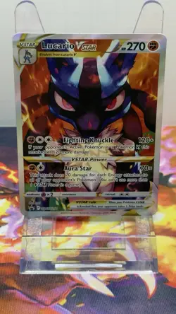 Pokemon Lucario VSTAR Promo Holo SWSH291 270 HP Fighting Knuckle Aura Star - Image 1