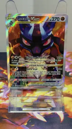 Pokemon Lucario VSTAR Promo Holo SWSH291 270 HP Fighting Knuckle Aura Star - Image 2