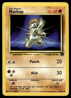 Pokemon TCG Team Rocket #59/82 Machop - Image 1