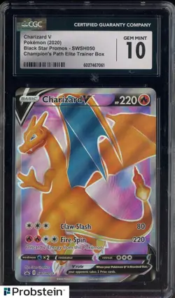 2020 Pokemon BSP Champion's Path ETB #SWSH050 Charizard V CGC 10 - Image 1