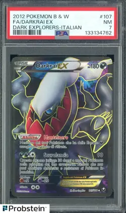 2012 Pokemon B & W Dark Explorers Italian #107 Darkrai Ex FA PSA 7 NM - Image 1