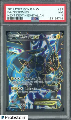 2012 Pokemon B & W Next Destines Italian #97 Zekrom Ex Fa PSA 7 NM - Image 1