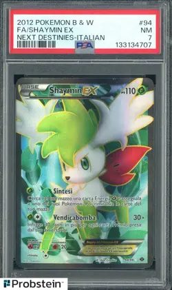 2012 Pokemon B & W Next Destines Italian #94 Shaymin Ex Fa PSA 7 NM - Image 1