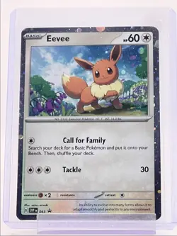 EEVEE 2023 POKEMON SCARLET & VIOLET BLACK STAR PROMO #043 Q1652 - Image 1