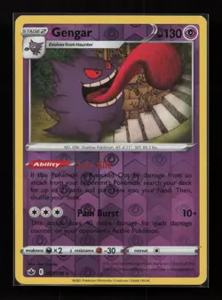 Gengar 057/198 Holo Rare Chilling Reign Pokemon Reverse Holo Near Mint - Image 1