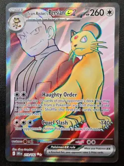 Pokemon TCG Team Rocket's Persian ex -SV10: Destined Rivals 219/182 NM - Image 1