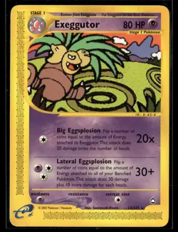 Pokemon TCG Aquapolis #013/147 Exeggutor (13) - Image 1