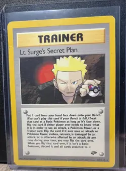 Lt. Surge's Secret Plan 107/132 Gym Challenge Pokemon Trainer Rare - Image 1