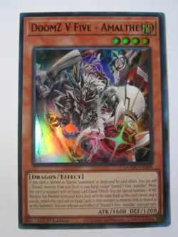 Yugioh! Doomz V Five - Amalthe Dood-En009 Ultra Rare 1st Ed Near Mint!! - Image 1