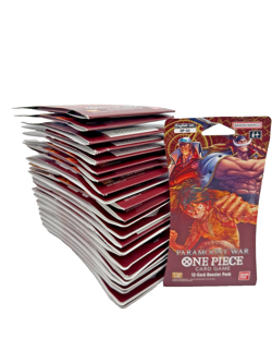 Lot of (25) One Piece TCG English OP-02 Paramount War Sleeved Booster Packs - Image 1