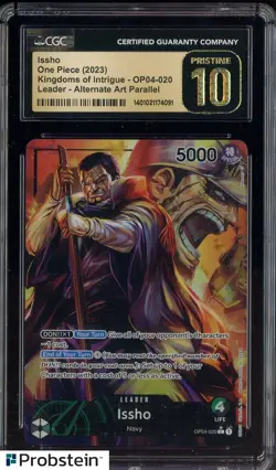 2023 One Piece OP04-020 Leader Alternate Art Issho CGC 10 PRISTINE - Image 1