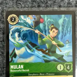 Disney Lorcana Winterspell Mulan Resourceful Recruit 69/204 Super Rare NM - Image 3