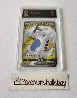 Lugia V 185/195 - Silver Tempest *ICG 8 - NM-MINT* Full Art Holo Pokemon Card - Image 1
