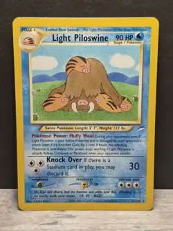Pokemon TCG Light Piloswine Neo Destiny 26/105 Unlimited Rare Card - Image 1