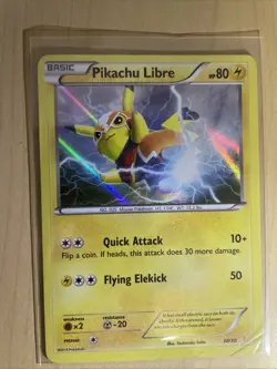 2016 Pokemon TCG XY Trainer Kit Box Holo Pikachu Libre Card 30/30 - Image 1