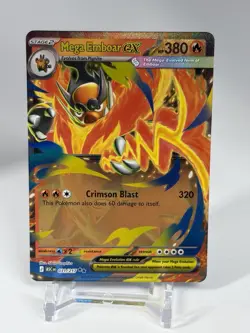 Mega Emboar ex #031/217 Ascended Heroes Double Rare Pokemon Card NM - Image 1