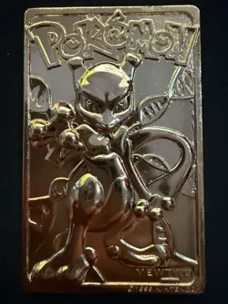 1999 Burger King Limited Edition Pokemon Trading Card 23K Gold Plated Mewtwo - Image 3